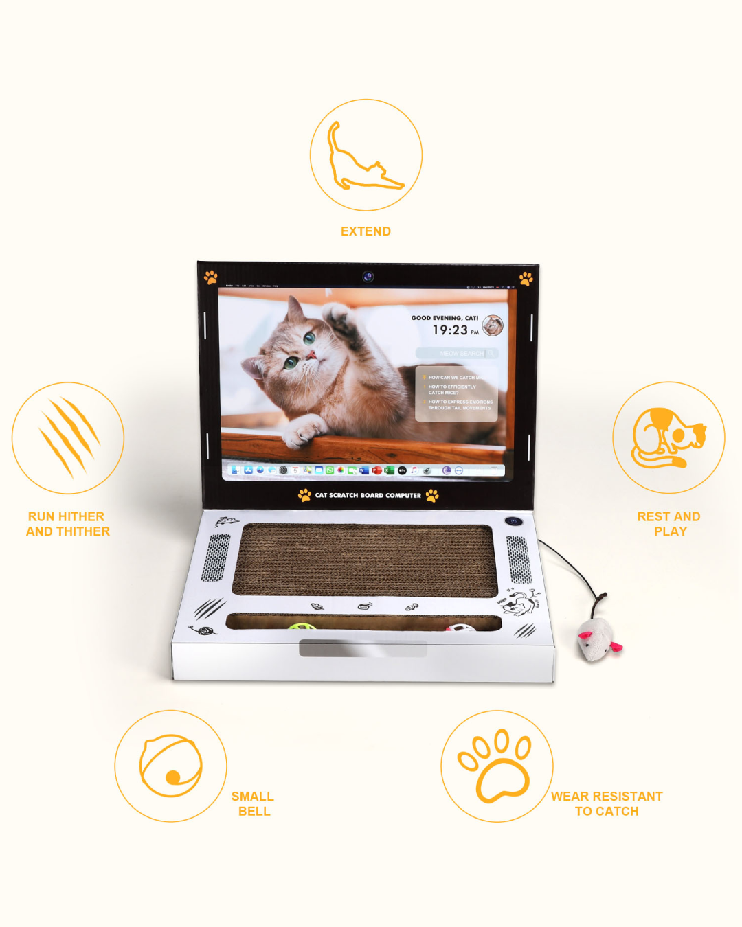 Notebook Cat Scratcher Game Console