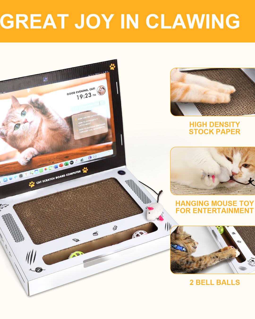 Notebook Cat Scratcher Game Console