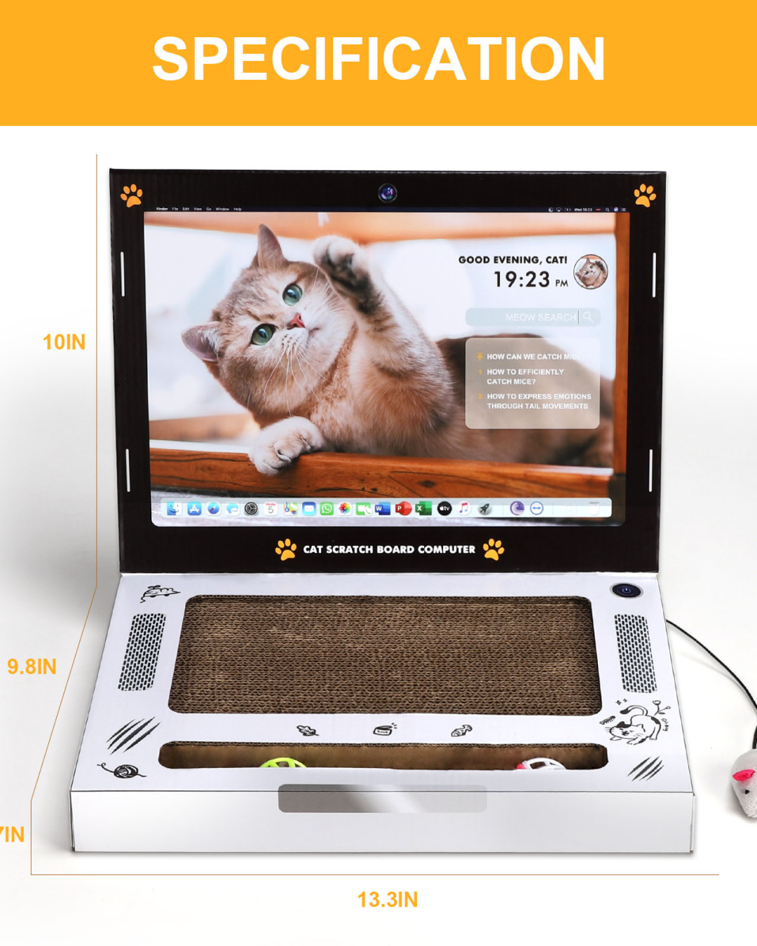 Notebook Cat Scratcher Game Console