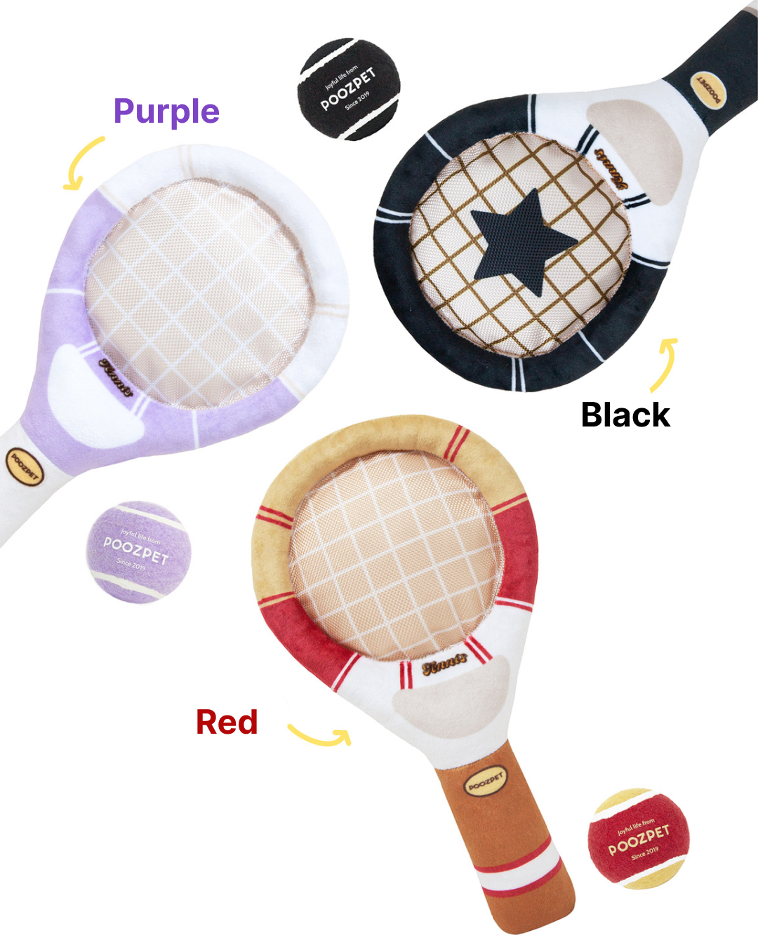 POOZPET Interactive Tennis Racket for Pets